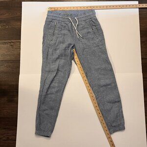 Athleta Cabo Linen Joggers or Pants, Chambray Blue, Size 2